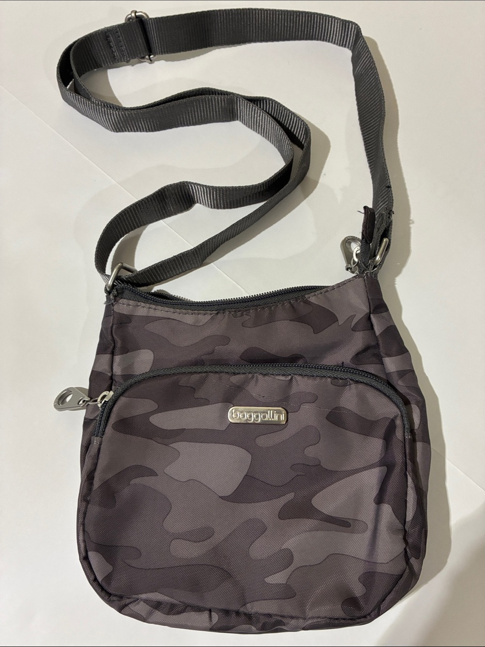 Baggallini Charcoal Camo Crossbody Bag